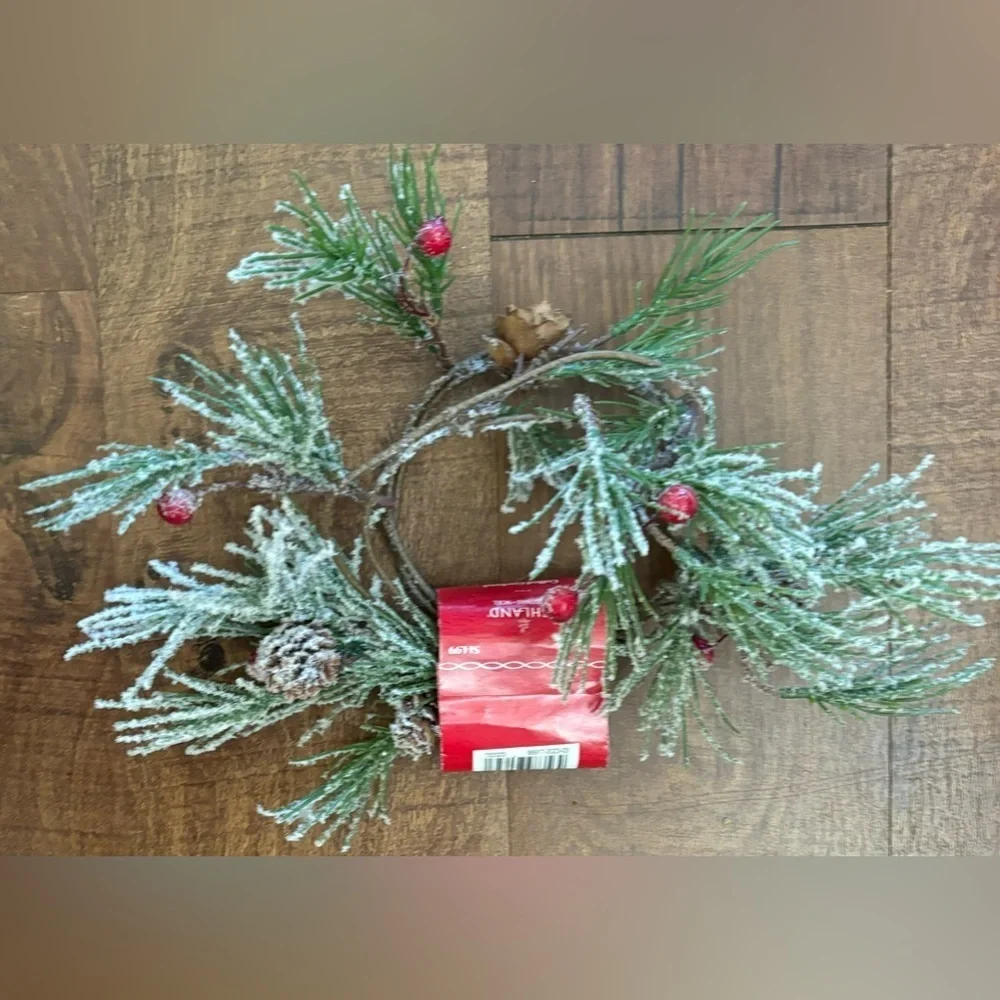 NWT 3 sets Ashland cooked garland 5 feet each berries, snow, pinecones
